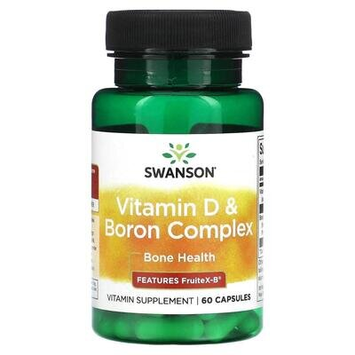 Вітамін Д і комплекс з Бором Swanson Vitamin D & Boron Complex, 60 капсул