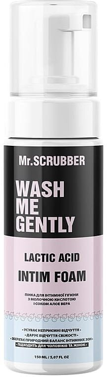 Пінка для інтимної гігієни Mr.Scrubber Wash me gently з молочною кислотою і соком алое вера, 150 мл