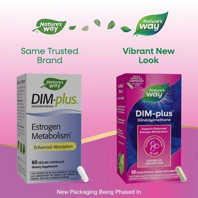 Метаболізм естрогенів DIM-Plus Nature's Way DIM-Plus Estrogen Metabolism, 60 вегетаріанських капсул