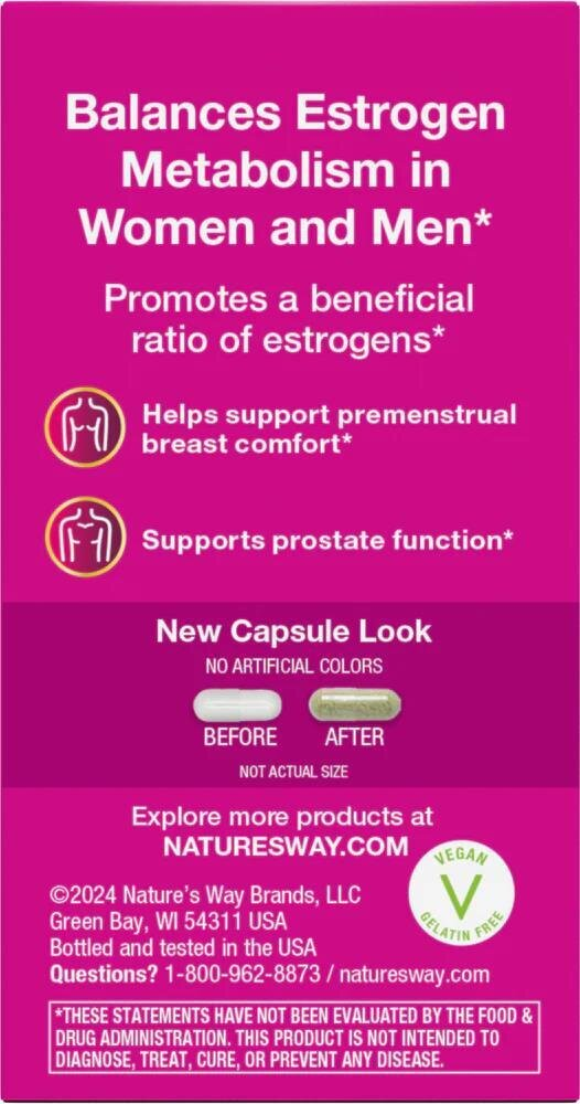 Метаболізм естрогенів DIM-Plus Nature's Way DIM-Plus Estrogen Metabolism, 60 вегетаріанських капсул