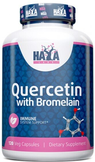 Кверцетин з бромелайном Haya Labs Quercetin with Bromelain капсули №120