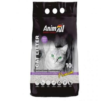 Наповнювач для туалету AnimAll Premium білий бентонітовий з ароматом лаванди, 10 л