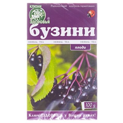 Фіточай Ключі Здоров'я Бузини плоди по 100 г у пач.