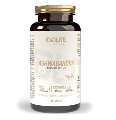 Ашваганда Evolite Nutrition Ashwagandha 375 мг, 100 капсул