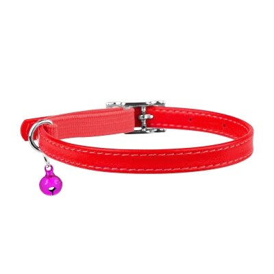Нашийник для кошенят Collar 32483 WAUDOG Glamour з гумкою, ширина 9 мм довжина 22-30 см, червоний
