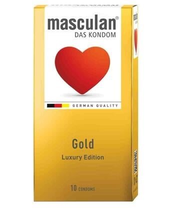 Презервативи Masculan Gold Luxury Edition, 10 штук