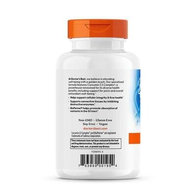 Куркумін С3 комплекс Doctor's Best High Absorption Curcumin with C3 Complex and BioPerine, 120 таблеток