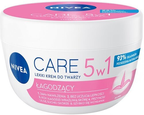 Крем для обличчя Nivea Care пом'якшуючий з алое вера для чутливої шкіри, 100 мл