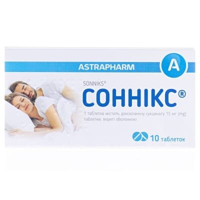 Соннікс таблетки, в/о по 15 мг №10 (10х1)
