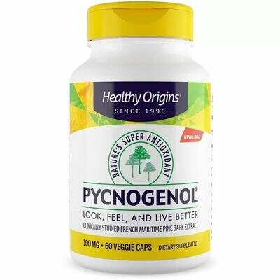 Екстракт соснової кори Healthy Origins Pycnogenol 100 мг, 60 капсул