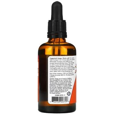 Вітамін Д-3 NOW Vitamin D-3 400 МО рідкий, 59 мл