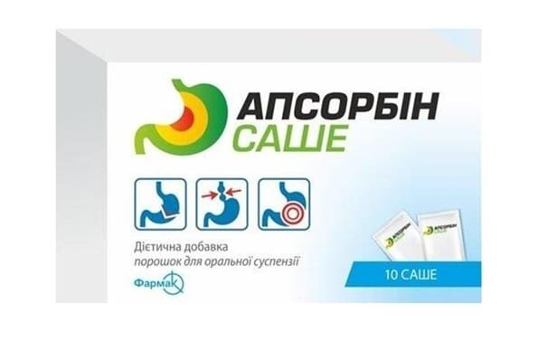Апсорбін порошок д/ор. сусп. 3 г/пак. по 3,76 г №10 у саше
