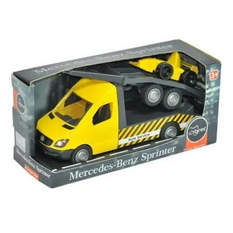 Іграшка для дітей Tigres Авто Mercedes-Benz Sprinter Евакуатор з лафетом жовтий