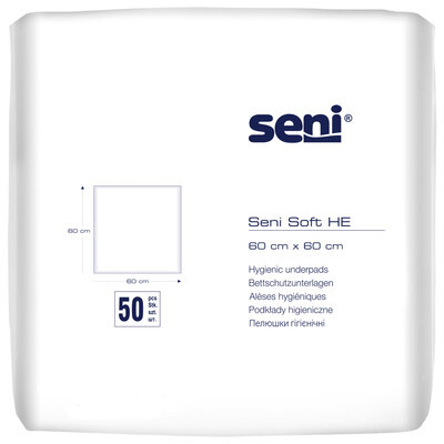 Пелюшки Seni Soft HE одноразові гігієнічні 60х60 см, 50 шт