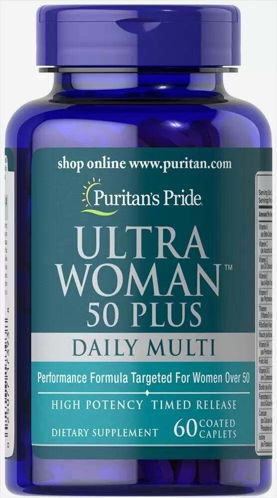 Вітаміни для жінок Puritan's Pride Ultra Woman 50 Plus, 60 капсул