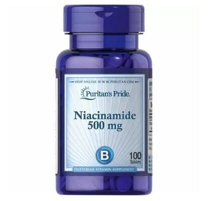 Ніацинамід Puritan's Pride Niacinamide 500 мг, 100 таблеток
