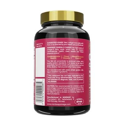 Омега 3 Кардіо Nordway Omega-3 Cardio 1000 мг, 90 капсул
