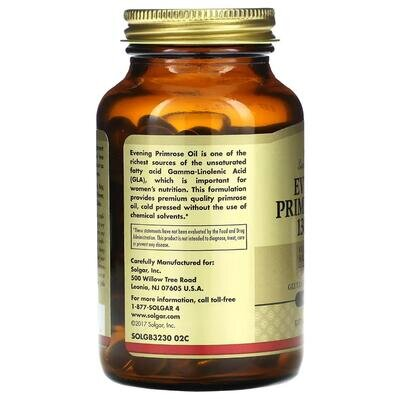Примули вечірньої олія Solgar Evening Primrose Oil 1300 мг м'які капсули №60