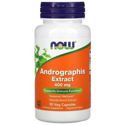 Андрографісу екстракт NOW Andrographis Extract 400 мг вег. капсули №90