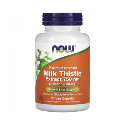 Розторопші екстракт Now Milk Thistle Extract 750 мг вег. капсули №90