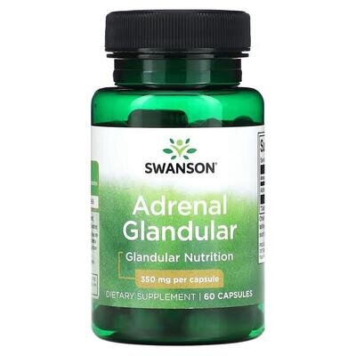 Комплекс для наднирників Swanson Adrenal Glandular 350 мг, 60 капсул