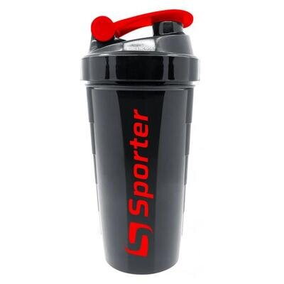 Шейкер Sporter Shaker чорний з пружинкою, 700 мл