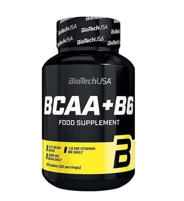 Амінокислоти Biotech BCAA + B6, 100 таблеток