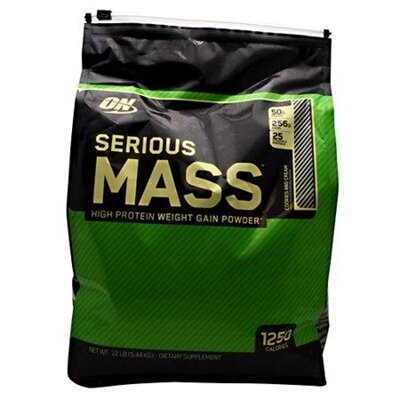 Гейнер Optimum Nutrition Serious Mass, печиво з кремом, 5,44 кг