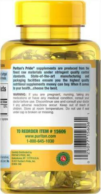 Вітамін Д3 Puritan's Pride Vitamin D3 1000, 100 капсул