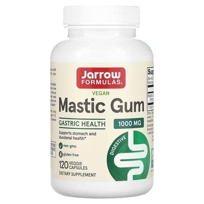 Мастикова смола Jarrow Formulas Mastic Gum 500 мг, 120 вегетаріанських капсул