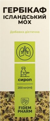 Гербікаф Fidem Pharm Ісландський мох сироп по 200 мл у флак.