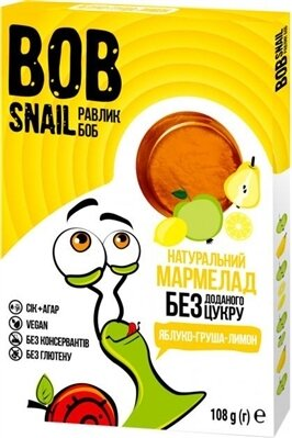 Мармелад Bob Snail Jelly яблуко-груша-лимон, 108 г