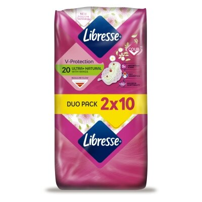Прокладки гігієнічні Libresse Ultra+ Natural, 20 шт