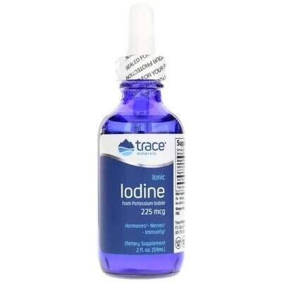 Йод іонний Trace Minerals Ionic Iodine 225 мкг у краплях, 59 мл