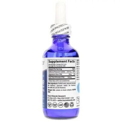 Йод іонний Trace Minerals Ionic Iodine 225 мкг у краплях, 59 мл