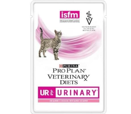 Корм вологий Purina Pro Plan Veterinary Diets UR Urinary для кішок при захворюванні сечостатевої системи, з лососем, 85 г