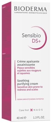 Крем для обличчя Bioderma Sensibio DS+ для чутливої шкіри схильної до почервоніння та лущення, 40 мл