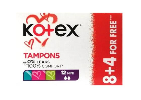Тампони гігієнічні Kotex Mini, 12 штук