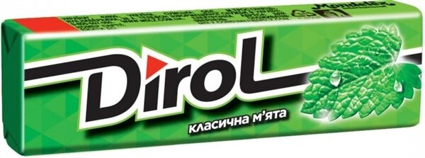 Жувальна гумка Dirol Ніжна м'ята без цукру, 14 г