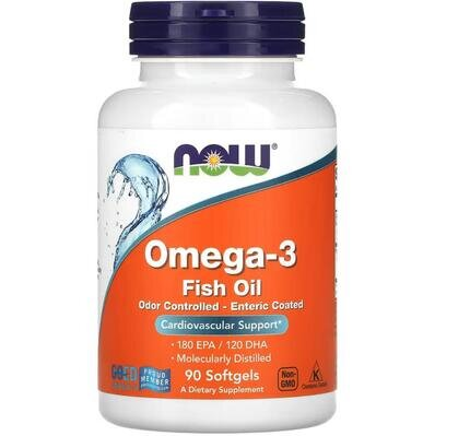 Омега-3 NOW Omega-3 Mini Gels 500 мг міні-капсули м'які №90
