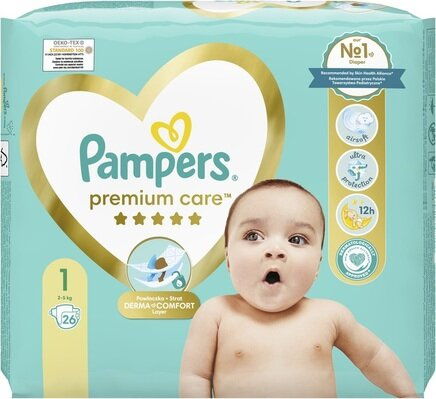 Підгузки дитячі Pampers Premium Care розмір 1, 2-5 кг, 26 шт