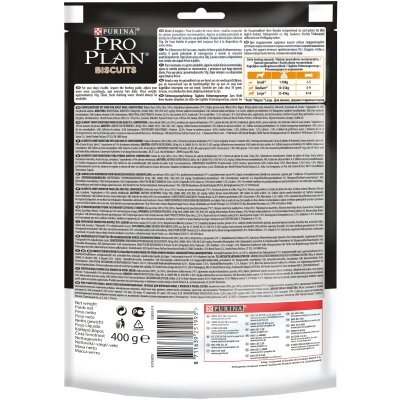 Ласощі для дорослих собак Purina Pro Plan Biscuits печиво з лососем та рисом, 400 г