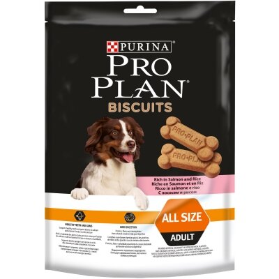 Ласощі для дорослих собак Purina Pro Plan Biscuits печиво з лососем та рисом, 400 г