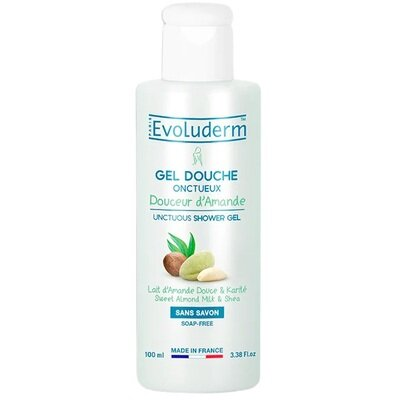 Гель для душу Evoluderm з мигдалевим молоком, 100 мл