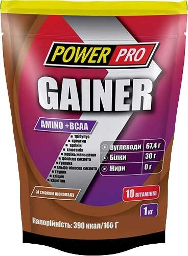 Гейнер Power Pro Gainer шоколад, 1 кг