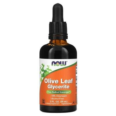 Оливи листя NOW Olive Leaf Glycerite рідкий, 59 мл