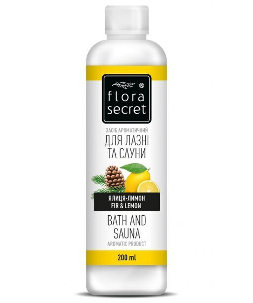 Засіб ароматичний Flora Secret для сауни та лазні Ялиця - Лимон, 250 мл