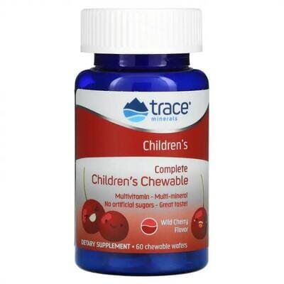 Вітамінно-мінеральний комплекс для дітей Trace Minerals Complete Multi Children's Chewable зі смаком вишні, 60 жувальних таблеток