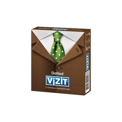 Презервативи Vizit Dotted з пухирцями, 3 штуки