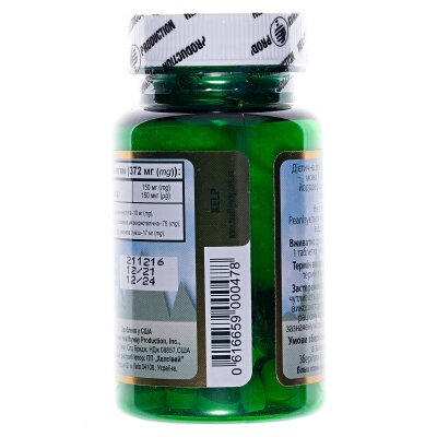 Келп Healthyway Production 150 мкг органічного йоду таблетки №90